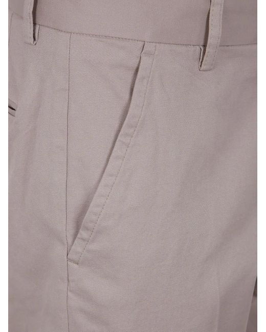 Incotex Gray Pressed-Crease Chino Trousers for men