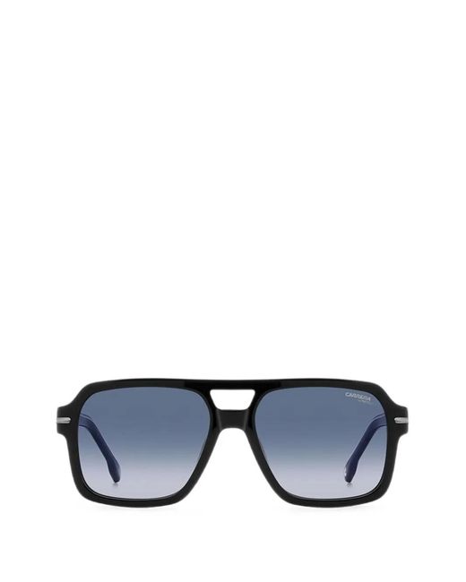 Carrera Blue Double-Bridge Pilot-Frame Sunglasses