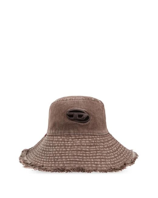 Cappello Bucket Con Ricamo di DIESEL in Brown