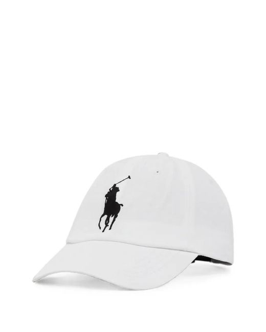 Ralph Lauren White Logo-Detail Baseball Hat for men