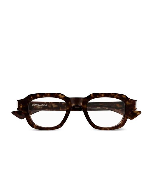 Saint Laurent Brown Square-Frame Glasses