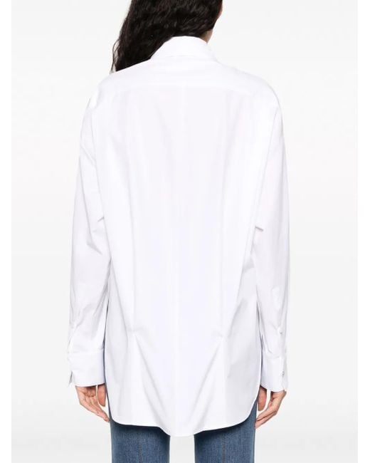 Versace Button-Up Blouse in het White