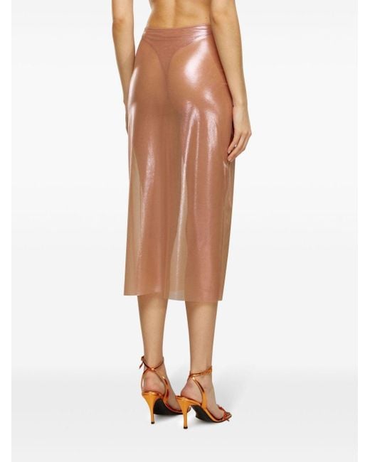 DIESEL Pink O-moni Midi Skirt