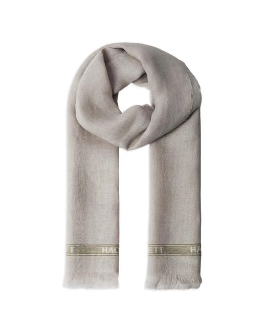 Écharpe Frangée À Logo Hackett pour homme en coloris Gray