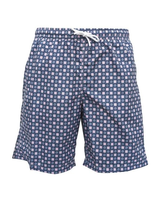 Bañador con estampado gráfico Fedeli de hombre de color Blue