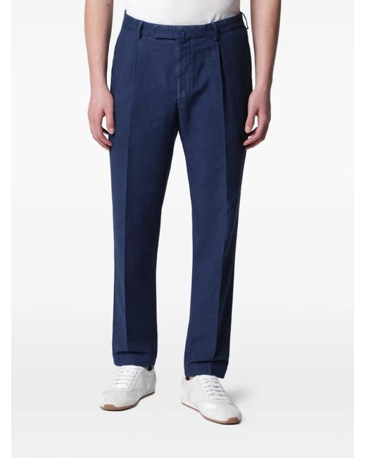 Santaniello Blue Arechi Pleated Trousers for men