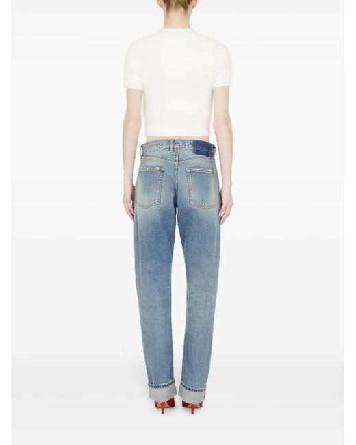 Maison Margiela White Short-Sleeve Cropped Cardigan