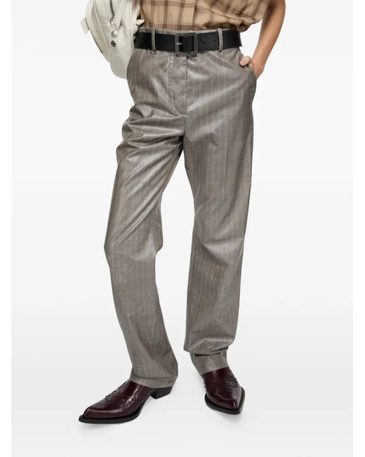 Acne Gray Pinstripe Trousers