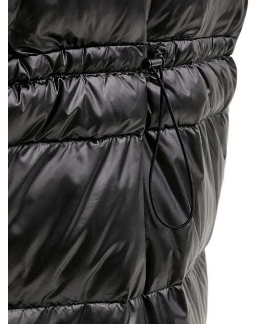 MMC Studio Black Hooded Oversized Puffer Jacket