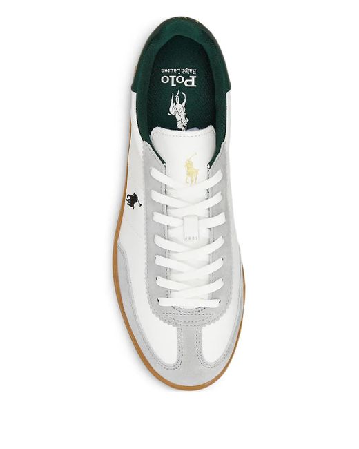 Polo Ralph Lauren White Suede Sneakers for men