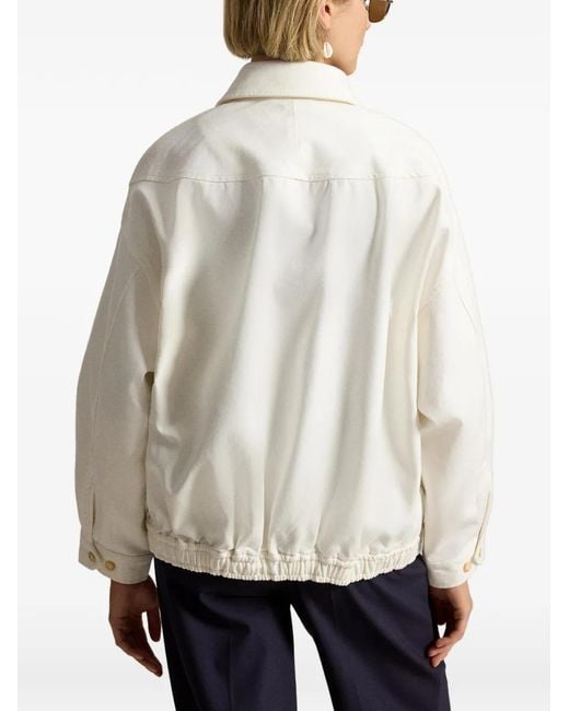 Polo Ralph Lauren White Double-Sided Cotton Jacket
