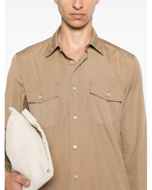 Boglioli Natural Long-sleeve Cotton Shirt for men