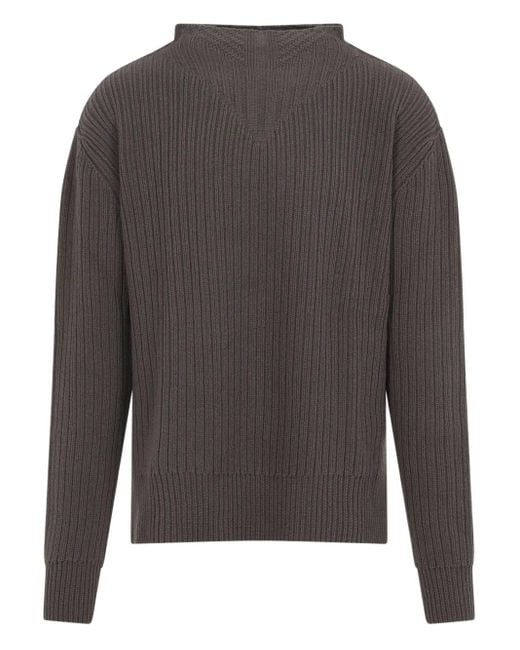 Rick Owens Gray Round-Neck Knitwear for men