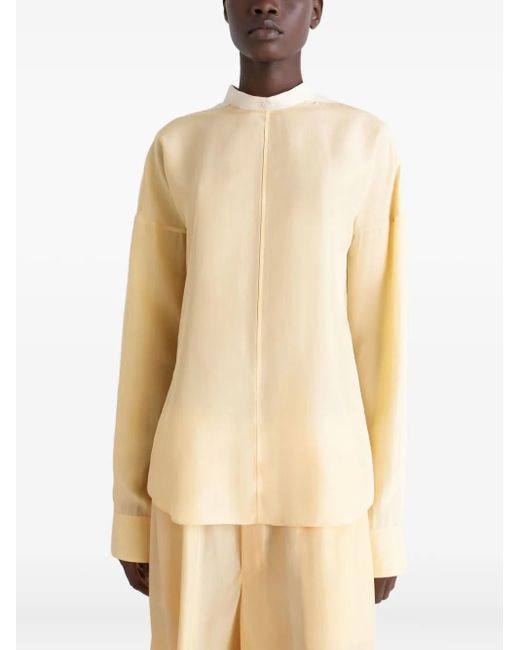 Lemaire Natural Buttoned Long-Sleeve Blouse