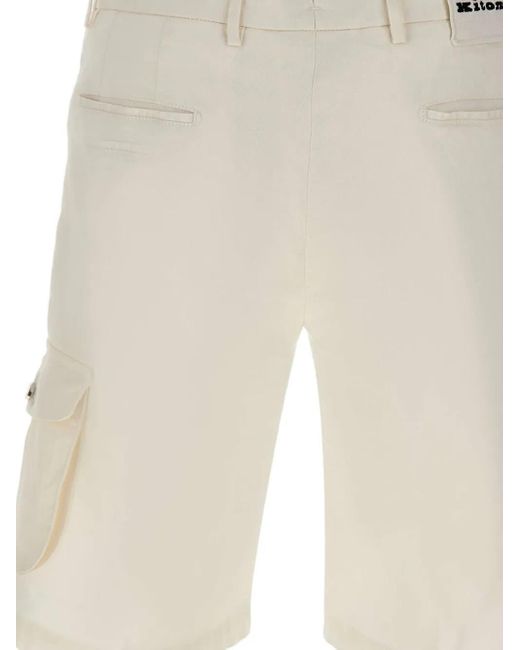 Kiton Cargo Shorts in het Natural voor heren