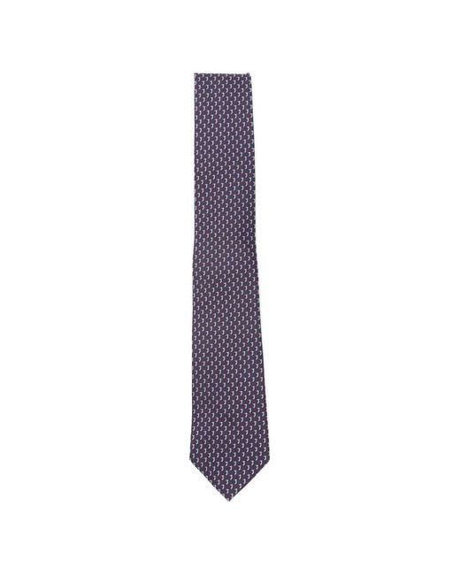 Corbata Gancini En Jacquard Ferragamo de hombre de color Purple