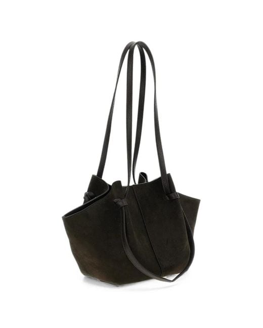 Yuzefi Black Mochi Suede Tote Bag