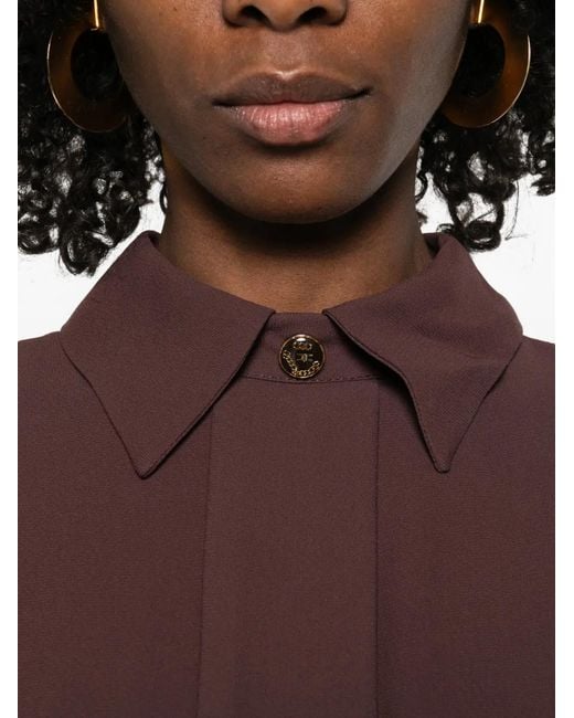 Elisabetta Franchi Purple Cacao Viscose Dress