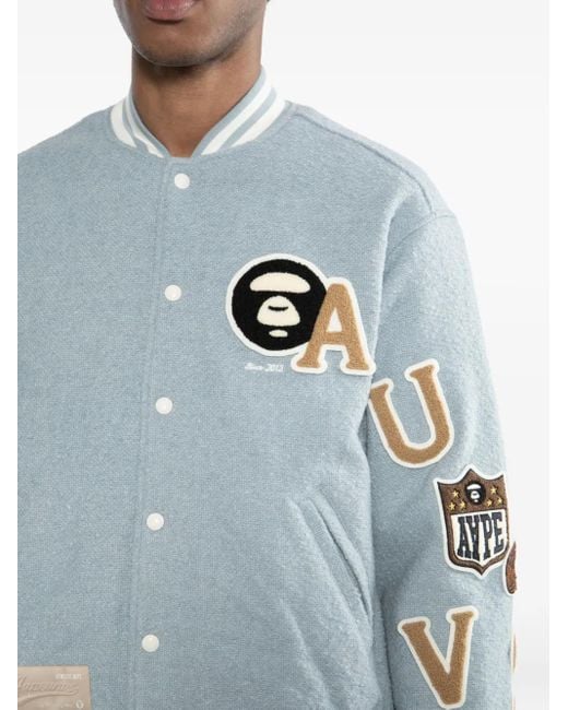Aape By A Bathing Ape Jack Met Geborduurd Logo in het Blue voor heren
