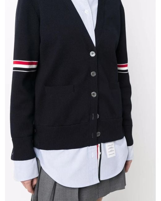 Cárdigan con cuello en V Thom Browne de color Blue