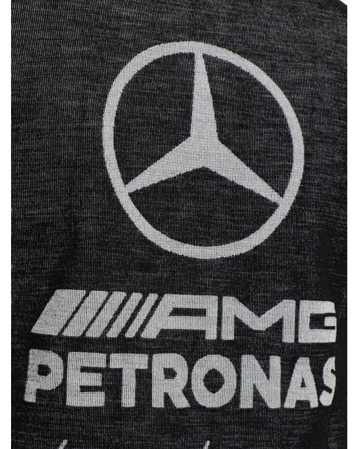 Y-3 Black X Amg Pretronas Mercedes Logo-Print T-Shirt for men