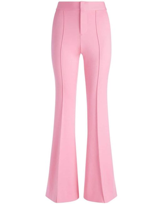 Pantaloni a palazzo Deanna satinati di Alice + Olivia in Pink