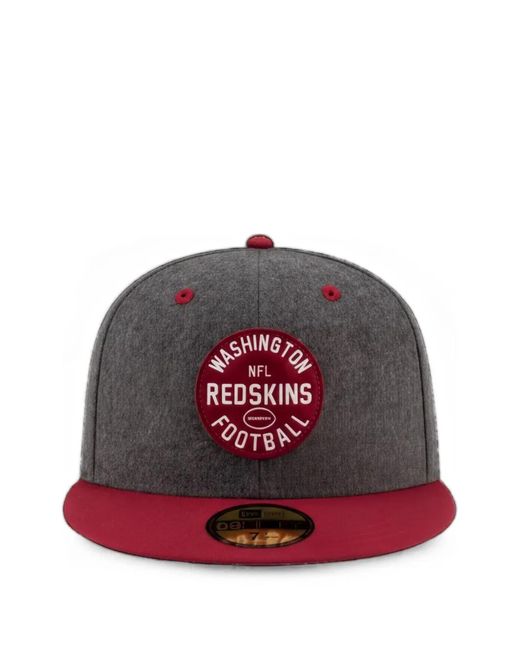 KTZ Red 59Fifty Logo-Patch Baseball Cap for men