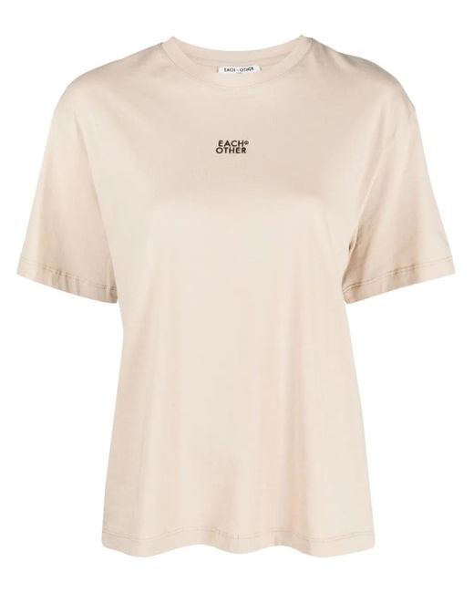 Each x Other Natural Logo-Print Crew-Neck T-Shirt