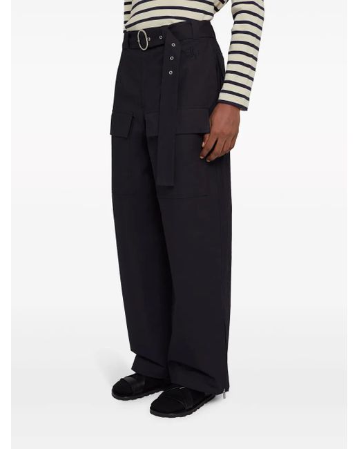 メンズ Jil Sander ベルテッド ワイドパンツ Blue