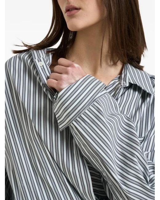 IRO Gray Striped Shirt