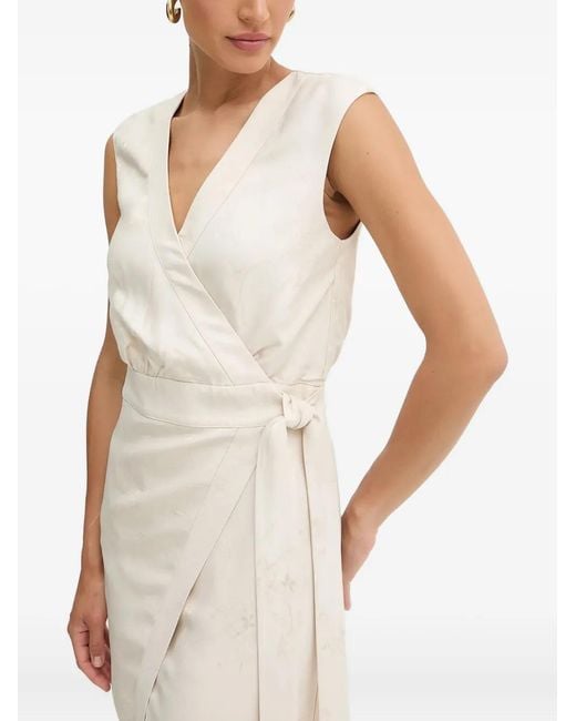 Robe Mi-Longue À Col V Marciano en coloris White