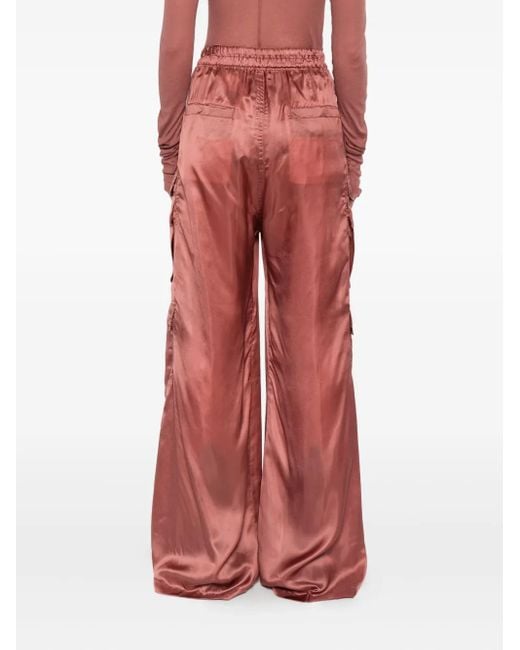 Pantalones cargo con cordones Rick Owens de color Red