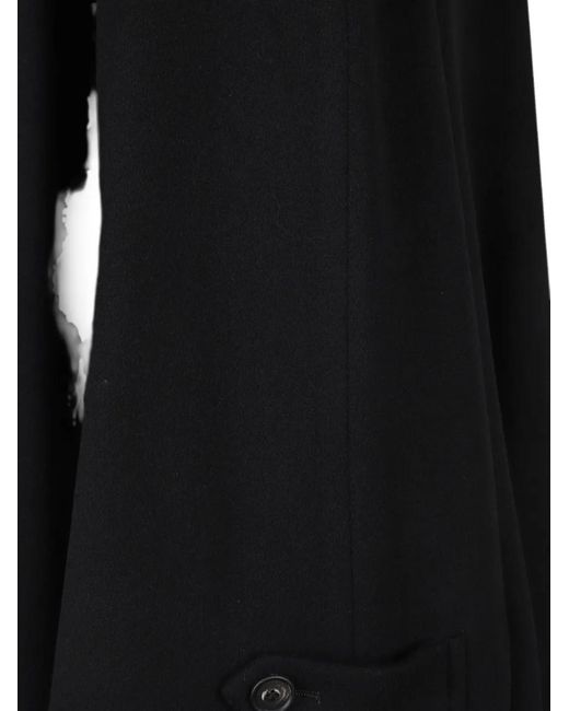 Tagliatore Black Leila High-Neck Cape Jacket