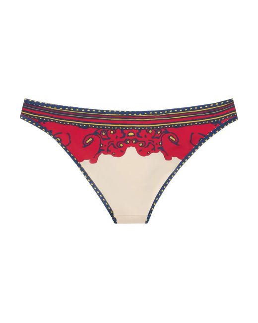 LaDoubleJ Red Print Bikini Bottom