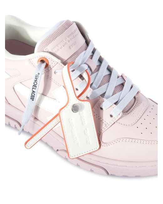 Off-White c/o Virgil Abloh Out Of Office Leren Sneakers in het Pink
