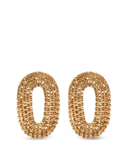 Silvia Gnecchi Metallic Liberty Crystal-Embellished Earrings