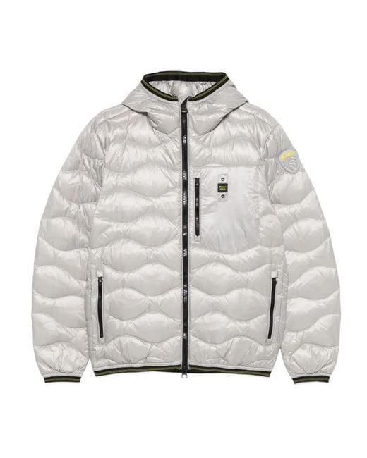 Blauer Gray Quilted Hooded Jacket for men