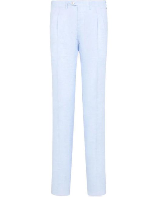 Pantalones de lino Kiton de hombre de color Blue