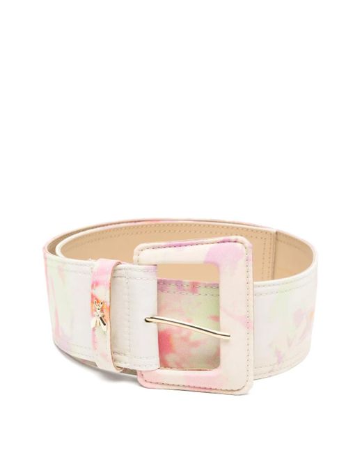 Patrizia Pepe Pink Gürtel Mit Blumen-Print