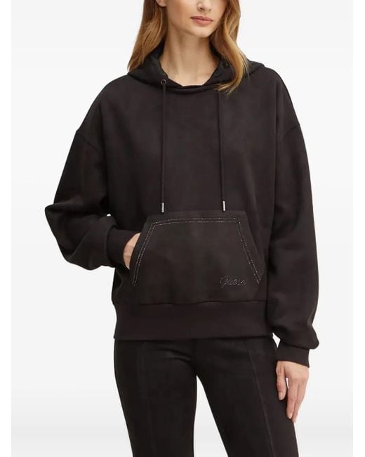 Guess Black Pocket Logo Hoodie