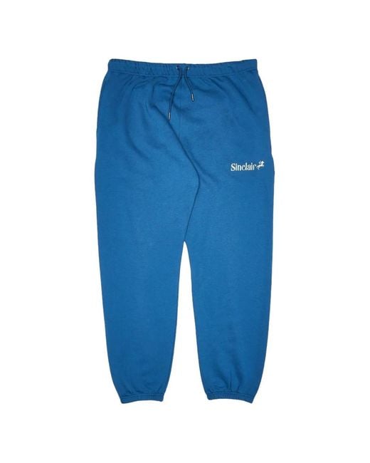 Sinclair Blue Embroidered Logo Sweatpants for men