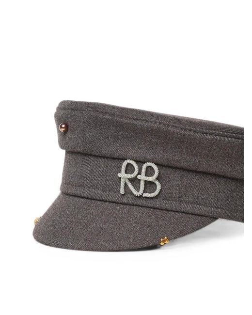 Ruslan Baginskiy Gray Logo-Plaque Baker Boy Hat