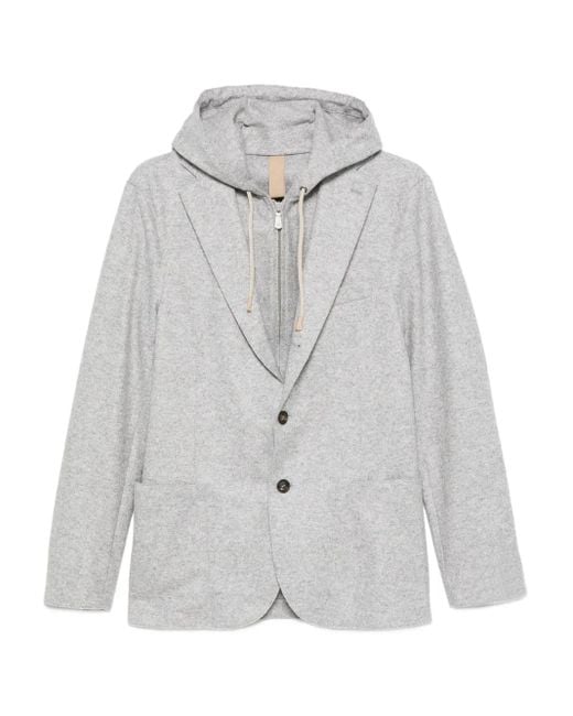 Eleventy Wollen Blazer Met Capuchon in het Gray voor heren