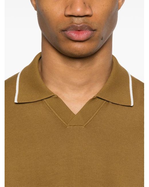 Canali T-Shirt aus Jersey in Brown für Herren