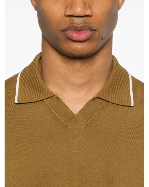 Canali Brown Jersey T-Shirt for men