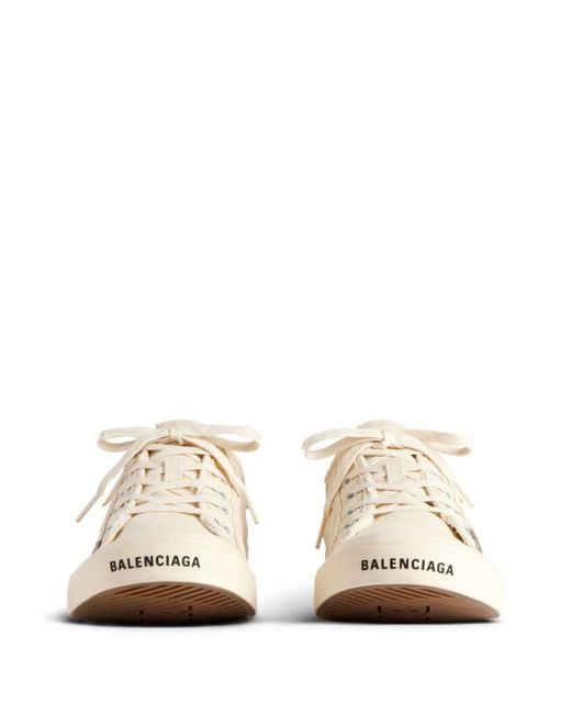 Balenciaga Paris Canvas Sneakers in het White voor heren