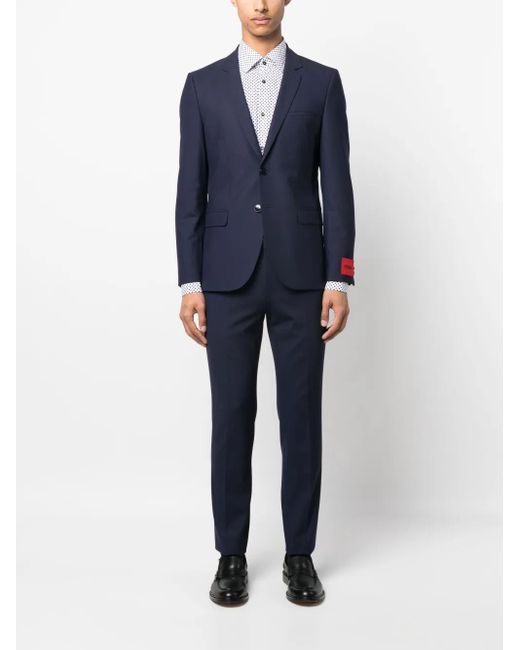 HUGO Blue Single-Breasted Suit Set for men