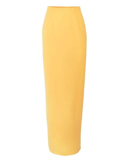 Carolina Herrera Yellow Column Maxi Skirt
