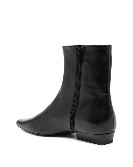 Staud Black 20Mm Wally Flat Ankle Boots