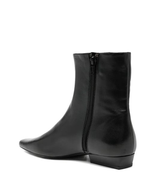 Staud Black 20Mm Wally Flat Ankle Boots